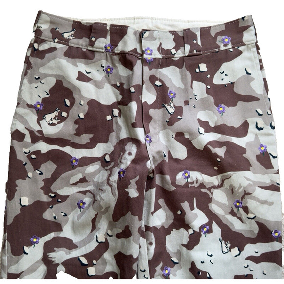 FR2 Fxxking Rabbits Pants - FR2 Fxxking Rabbits Love & Peace Camo Pants Sz M Nudes Flowers